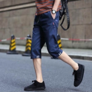 宅楼男 纯棉潮男七分裤