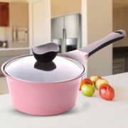 Neoflam EC-AD-S18I-G 陶瓷奶锅 复底电磁炉通用 粉色 18CM