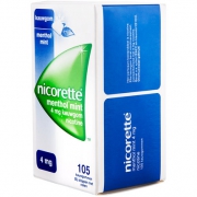 英国产 力克雷Nicorette 戒烟糖 含微量尼古丁 105粒 绝不上瘾