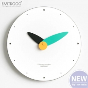 EMITDOOG 现代时尚静音挂钟 12英寸 日本铃木机芯 无痕悬挂