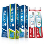 云南白药 人气3+2牙膏套装(留兰香180g+薄荷清爽185g+冬青香170g+2支牙刷)