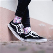 Vans 潮人必备 old skool 经典款黑色低帮帆布鞋 大童款