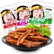 童记三利和 香辣零食 酱汁鱼 100小袋 共2斤