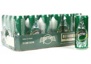 法国进口！Perrier 巴黎水 含气天然矿泉水 330ml*24罐 *2件