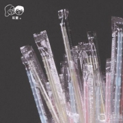 双童 一次性尖头弯吸管 400支