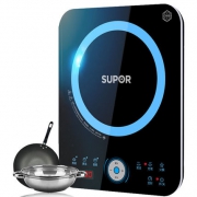 苏泊尔（SUPOR）    IH02E9-210 智能电磁炉 旋转触控调温 10段火力调节 2100W  送厨具9件套+两锅