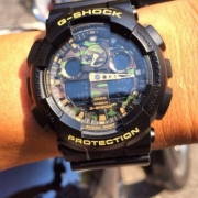 CASIO 卡西欧 G-SHOCK系列 GA-100CF-1A9DR 男士迷彩运动手表