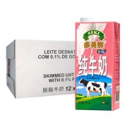 suki 多美鲜 脱脂纯牛奶 1L*12盒