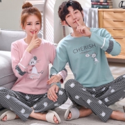 男女睡衣 纯棉长袖家居服套装