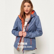 L码，Superdry 极度干燥 SD-Windtrekker 女士连帽防风夹克 Prime会员免费直邮含税