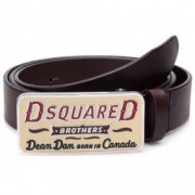 DSQUARED2 迪斯克·沃瑞德 男款棕色牛皮腰带 S14BE1041