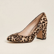 限US5.5码，Sam Edelman 女士Junie粗高跟单鞋 prime会员凑单免费直邮