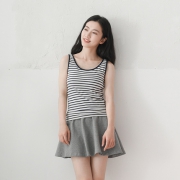 网易严选 女式皮马棉条纹背心 2件