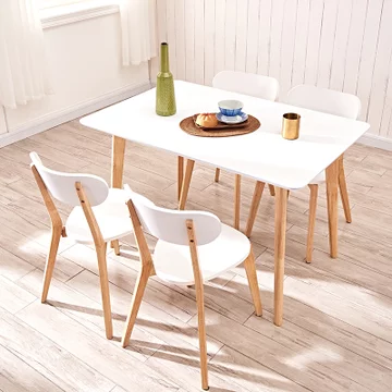 A家家具 北欧日式简约餐桌椅组合 一桌四椅