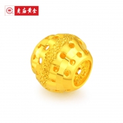 老庙黄金 01010300169 足金圆球转运珠 1.84g