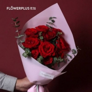 支持预定日期收花，flowerplus  花加 七夕主题 红玫瑰混搭花束11支