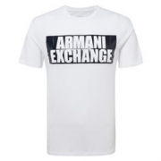 ARMANI EXCHANGE 阿玛尼 奢侈品男士短袖针织T恤衫3YZTYG-ZJH4Z WHITE1100 M