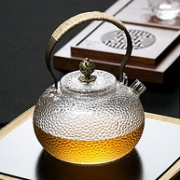 当当优品 光阴系列 锤目纹玻璃烧水壶   600ml