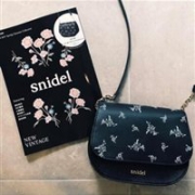 Snidel 春夏杂志附录 Snidel小嶋阳菜 黑色花柄复古 挎包