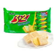 康师傅 3+2苏打夹心饼干 清新柠檬 500g *4件