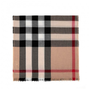 巴宝莉（BURBERRY）   40041961 中性款格纹羊绒混纺围巾