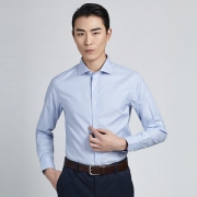 凡客  100%高支长绒棉 免烫易清洗 男士长袖衬衫 水洗30次不变形