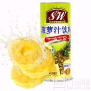 菲律宾进口，S&W 菠萝汁饮料 含菠萝果粒 240mlx6罐*4 ￥69.6