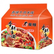 龙嫂 香辣牛肉 袋装非油炸方便面粉丝 五连包 500g *7件