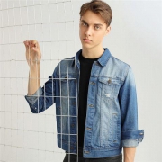 GIORDANO 佐丹奴 01077829 男士修身破洞牛仔夹克