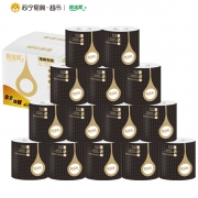 顺清柔 黑金纯净系列4层有芯卷纸 180g*27卷*4