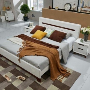 QuanU 全友 121802 卧室成套家具 1.8米床+床头柜*2+床垫  *2件