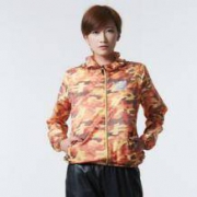AIRTEX 亚特 女士户外运动皮肤衣迷彩防风轻薄外套
