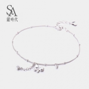 Silverage 银时代 夏の感脚 925银 蝴蝶脚链
