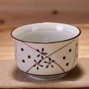 茗轩茶舍 经典日式陶瓷碗 4.25英寸