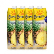 Cyprina 塞浦丽娜 菠萝汁 100%纯果汁 1L*4瓶*2件