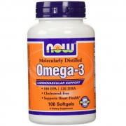 Now Foods      诺奥 omega-3深海鱼油胶囊 1000mg*100粒*2 适合三高人群