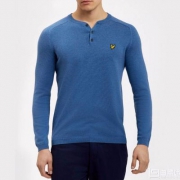 限尺码，Lyle & Scott 苏格兰金鹰 Henley 男士纯棉亨利领针织衫 Prime会员免费直邮含税