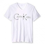 凑单品、限尺码： Calvin Klein 卡尔文·克莱 Zebra Logo 40I6129 男士T恤
