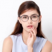HAN 汉代 HN3312A 复古眼镜架+1.56非球面防蓝光镜片