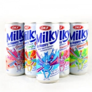 OKF 橙子/桃子/牛奶味 苏打水含气饮料 250ml 0脂肪