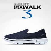 Prime会员专享镇店之宝，Skechers 斯凯奇 GO WALK 3系列 男士镂空一脚蹬休闲鞋 6666002