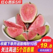 中鼎 广西红心芭乐番石榴5斤 送百香果+酸梅粉