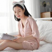 网易严选 绽放 女士纯色短袖家居服