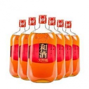 移动端、限地区： 和酒 大开福 三年陈 上海老酒 黄酒 1000ml*6瓶 整箱装