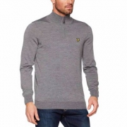 限M码，Lyle & Scott 苏格兰金鹰 Tolmount 男士半拉链100%美利奴羊毛衫 prime会员免费直邮