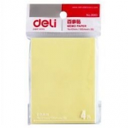 deli 得力 76×101mm/100页 9083 四彩便签纸/便签本/便利贴/百事贴