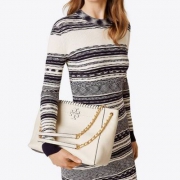 Tory Burch 托里·伯奇 MCGRAW WHIPSTITCH  大号真皮单肩包 4.9折 $259