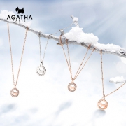 法国 Agatha 莫扎特系列 雪纳瑞吊坠 女锁骨链