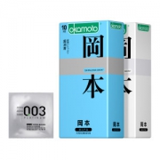 冈本（Okamoto）  安全套 SKIN纯8片+SKIN超润滑10片+003随机1片