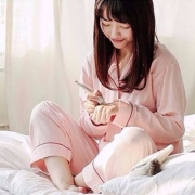 网易严选 女式棉绒撞色家居服套装 两色